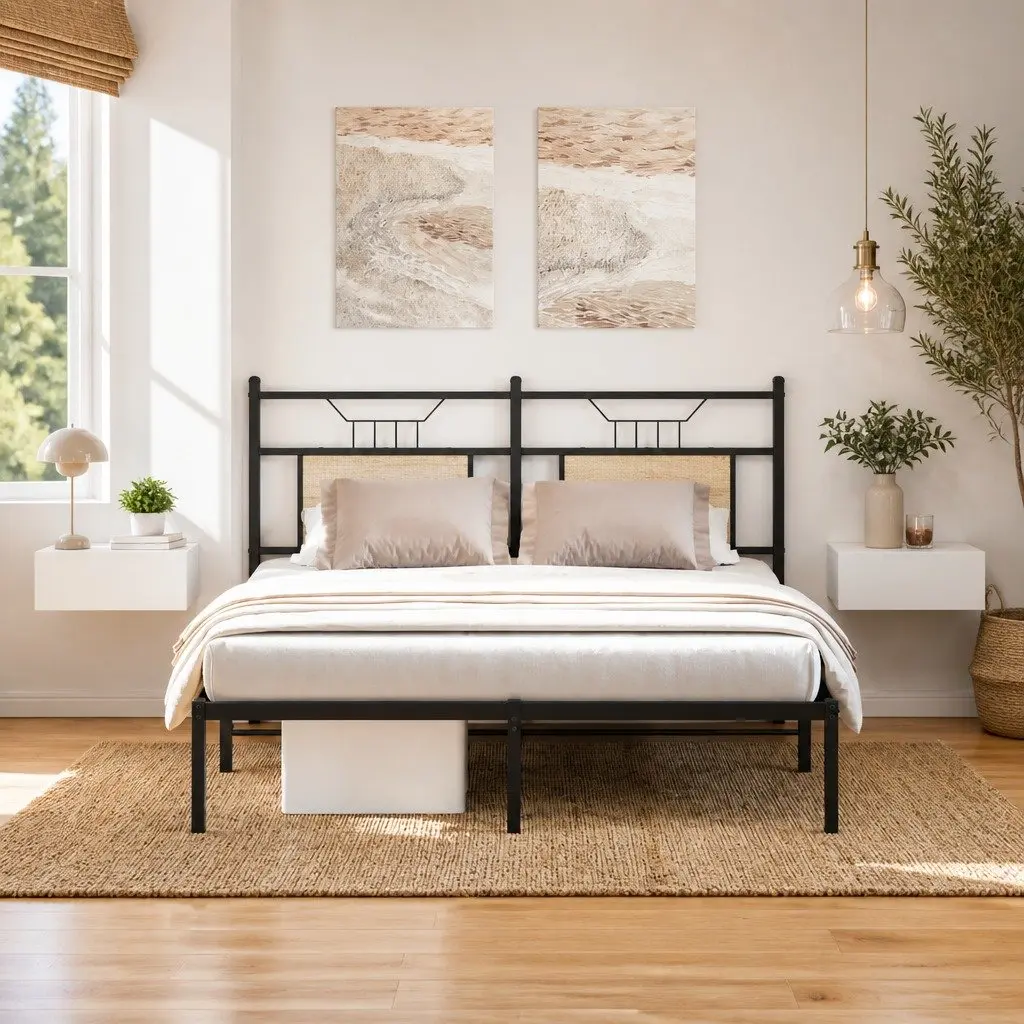 Floating Bedside Tables Storage Cabinet Wall-Mounted 2 Piece White 40 x 30 x 15 cm