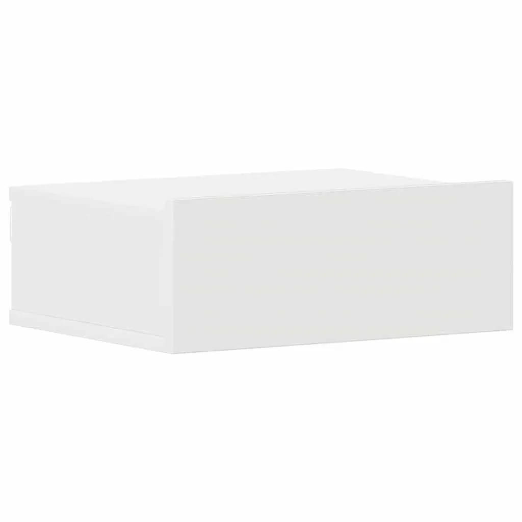 Floating Bedside Tables Storage Cabinet Wall-Mounted 2 Piece White 40 x 30 x 15 cm