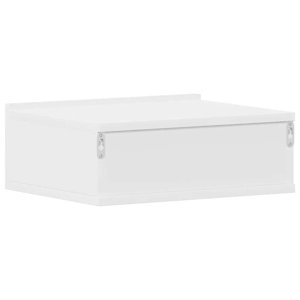 Floating Bedside Tables Storage Cabinet Wall-Mounted 2 Piece White 40 x 30 x 15 cm