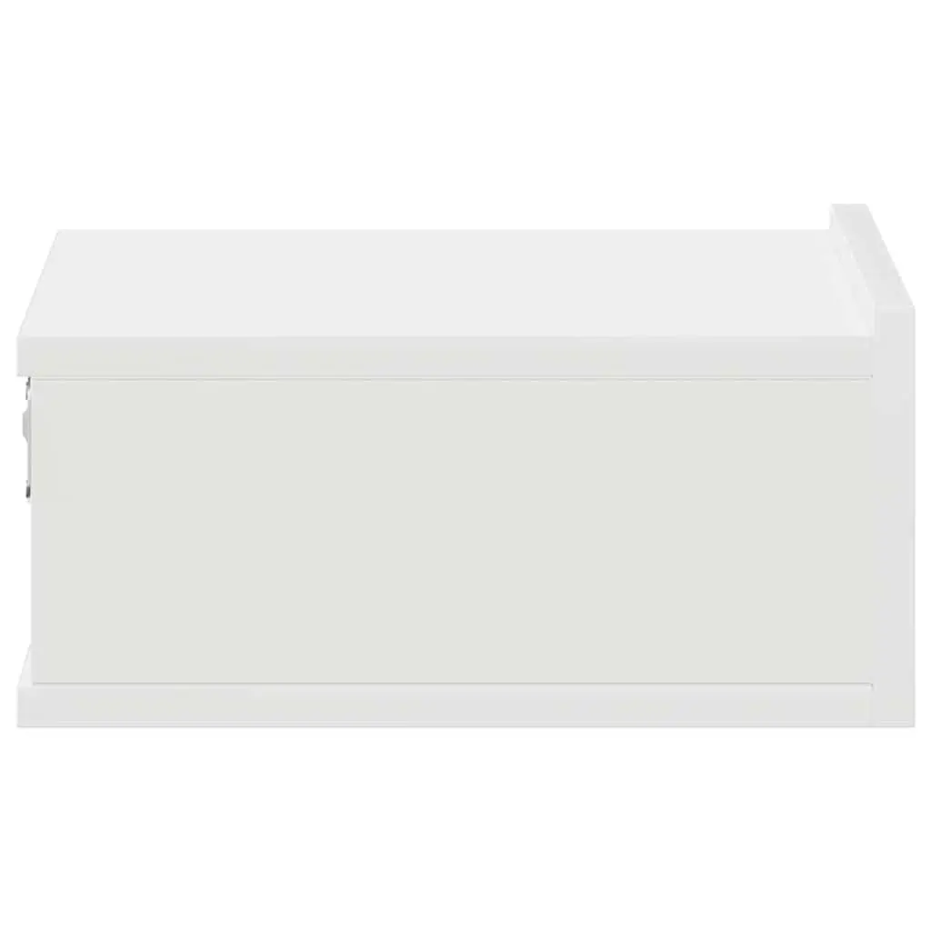 Floating Bedside Tables Storage Cabinet Wall-Mounted 2 Piece White 40 x 30 x 15 cm