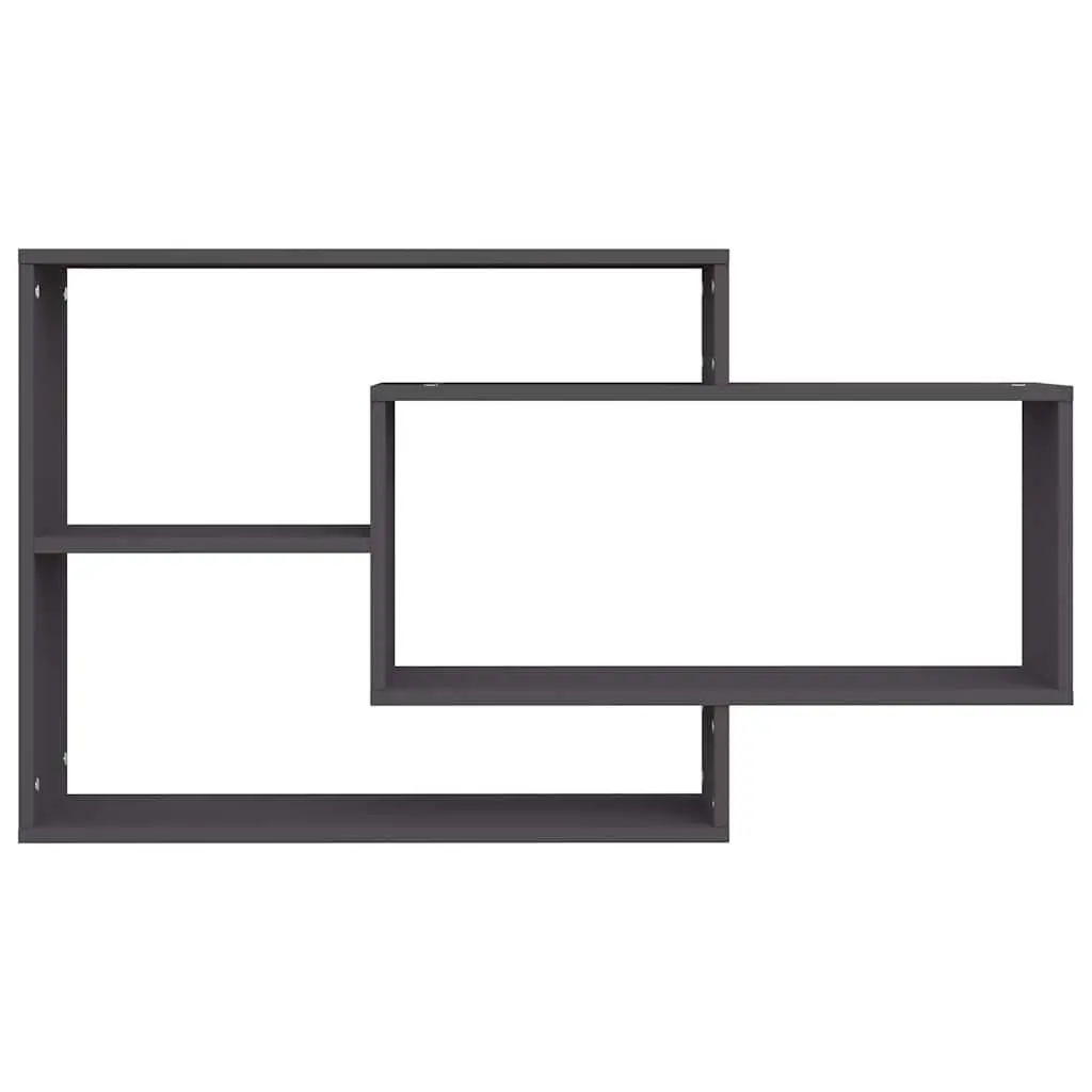 Grey Wall Shelves with Easy Installation