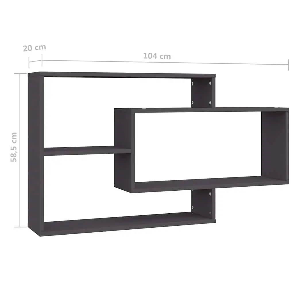 Grey Wall Shelves with Easy Installation