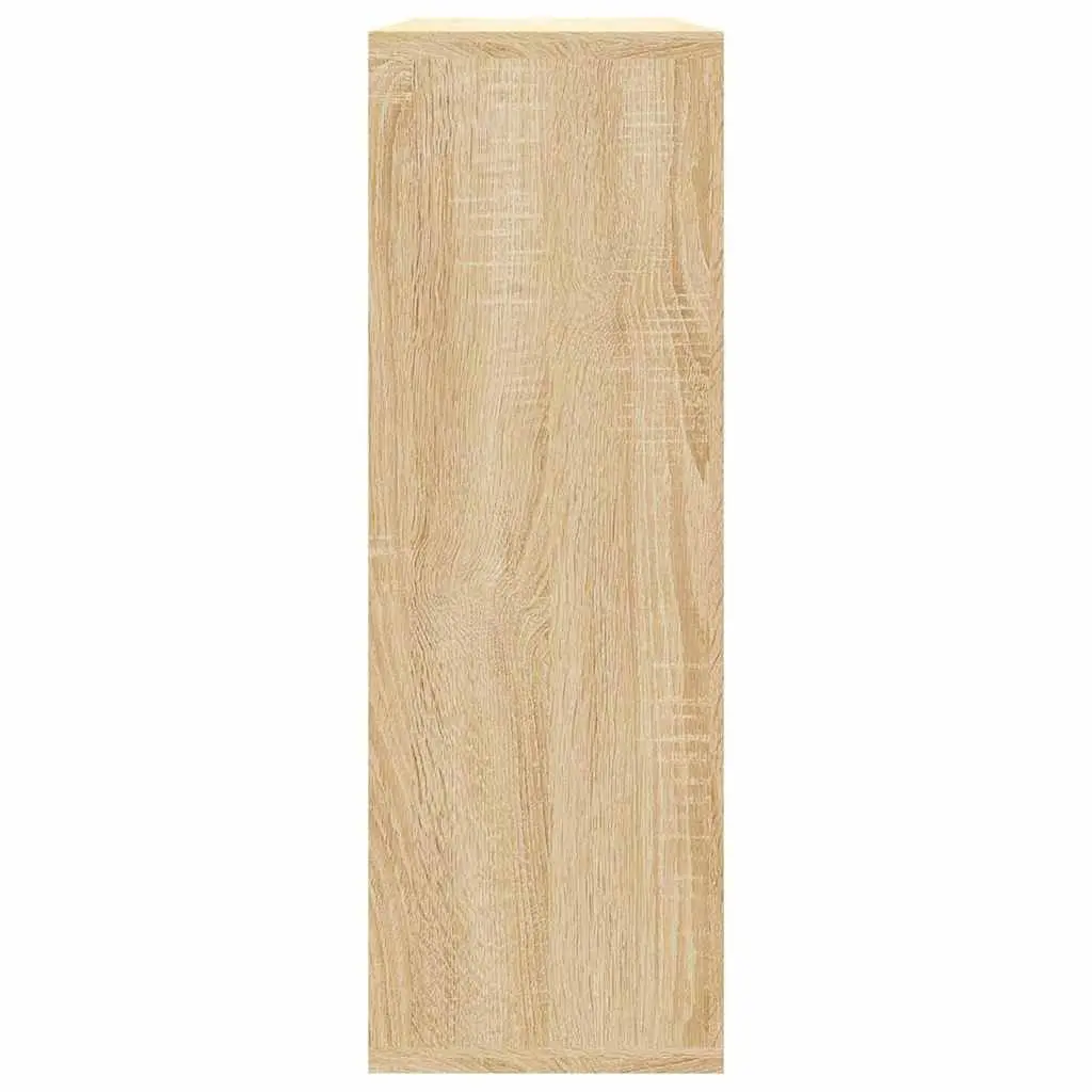 Wall Shelves Storage Display 3 Compartments Engineered Wood Brown