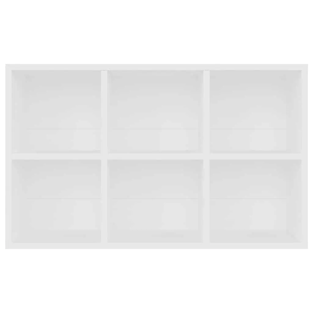Book Cabinet Sideboard White 66x30x98 cm Storage Shelf 6 Compartments