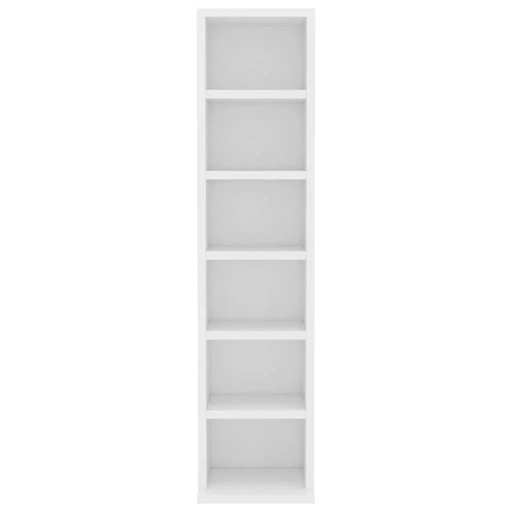 CD Cabinet Media Storage Rack 21x20x88 cm White