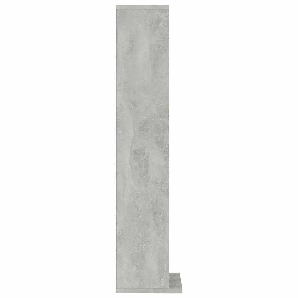 CD Cabinet Grey Concrete Storage Shelves Media Organiser Engineered Wood 21 x 20 x 88 cm