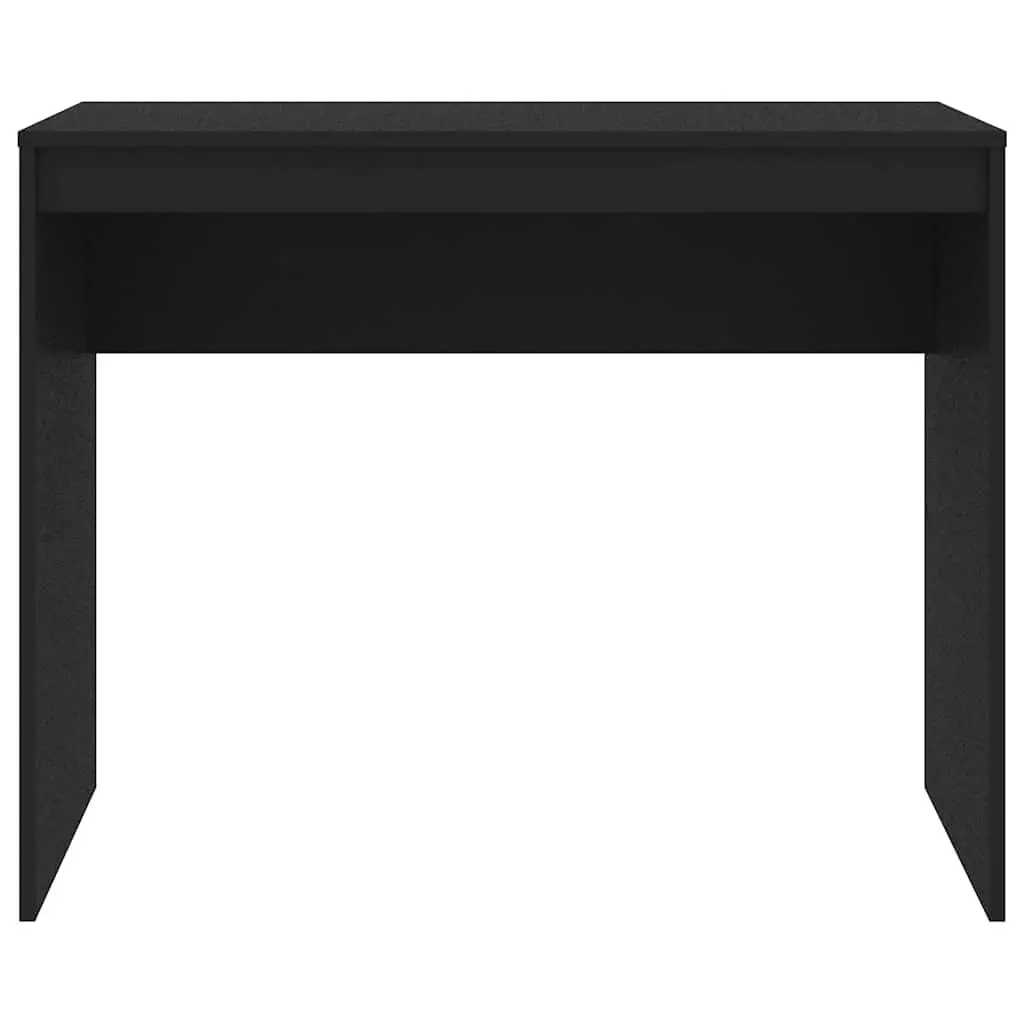 Black Engineered Wood Desk