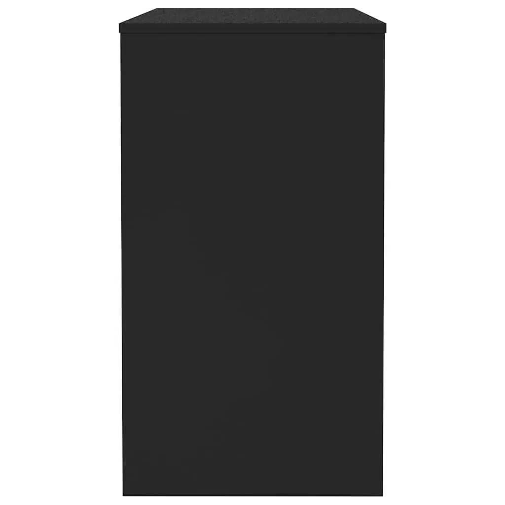 Black Engineered Wood Desk