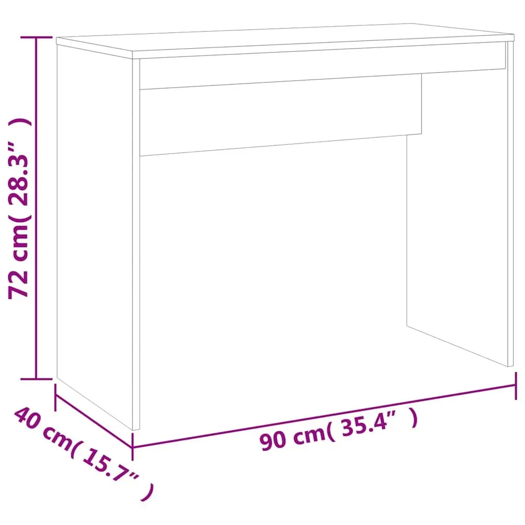 90x40x72 cm Brown Desk for Home or Office