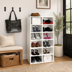 Durable White Shoe Rack with Ample Storage