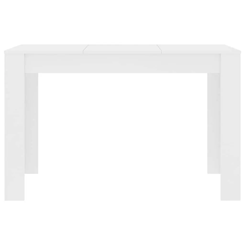 Dining Table White Kitchen Room Furniture Engineered Wood 120x60x76 cm