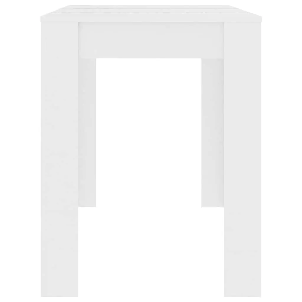 Dining Table White Kitchen Room Furniture Engineered Wood 120x60x76 cm