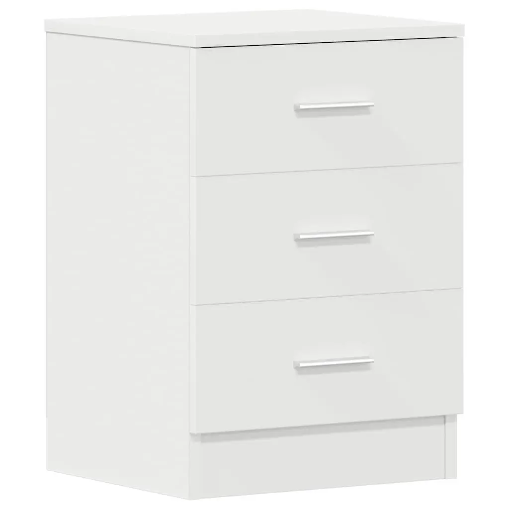 Bedside Cabinet White Nightstand 3 Drawer Storage Table Bedroom Living Room