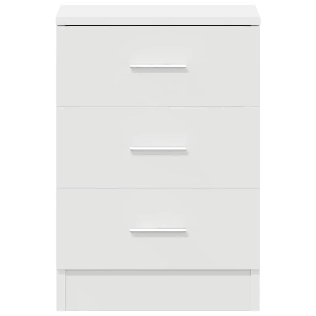 Bedside Cabinet White Nightstand 3 Drawer Storage Table Bedroom Living Room