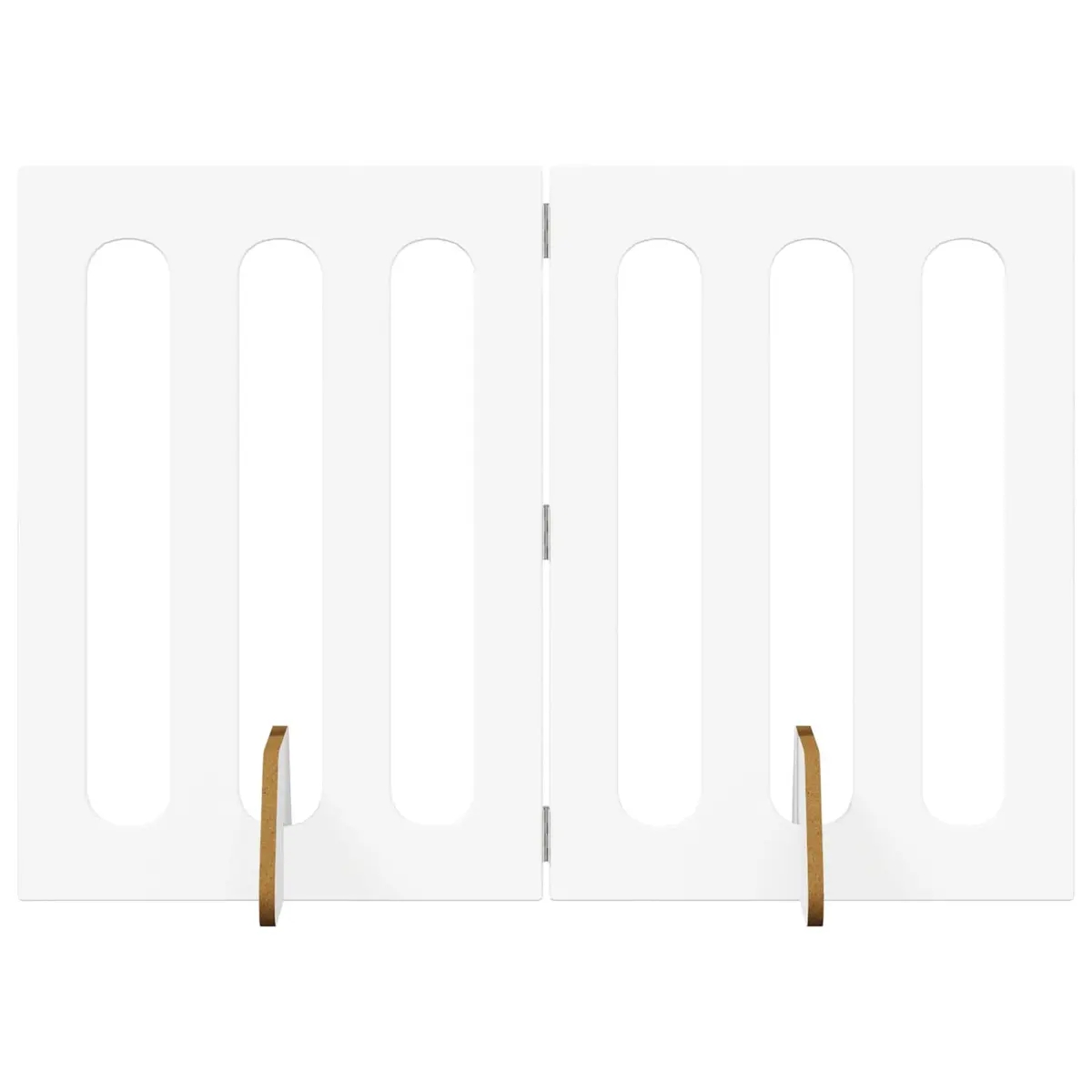 Folding Pet Fence Indoor Dog Barrier 100.5 x 38 x 70 cm White 2 Piece