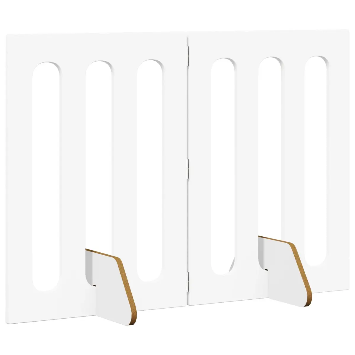 Folding Pet Fence Indoor Dog Barrier 100.5 x 38 x 70 cm White 2 Piece