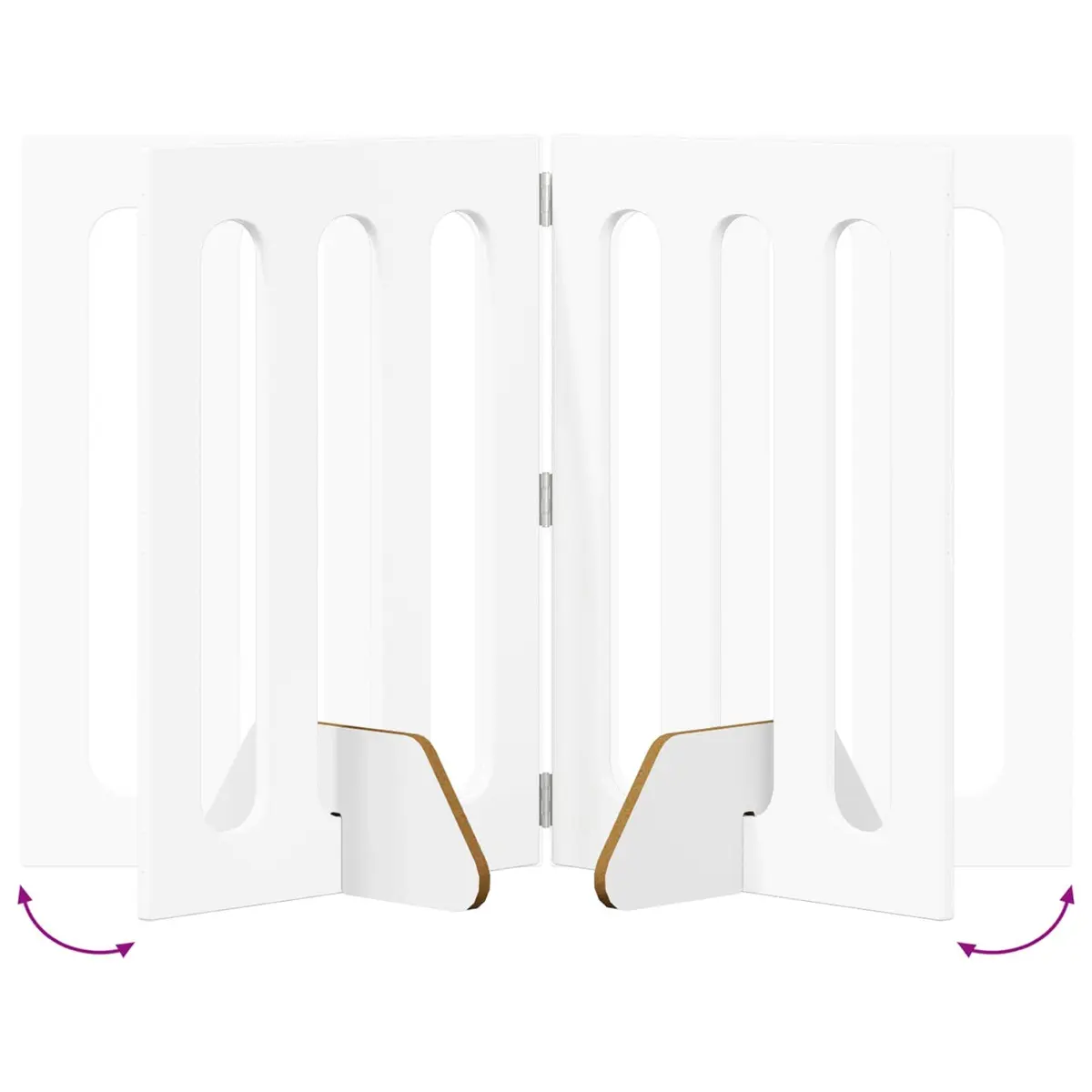 Folding Pet Fence Indoor Dog Barrier 100.5 x 38 x 70 cm White 2 Piece