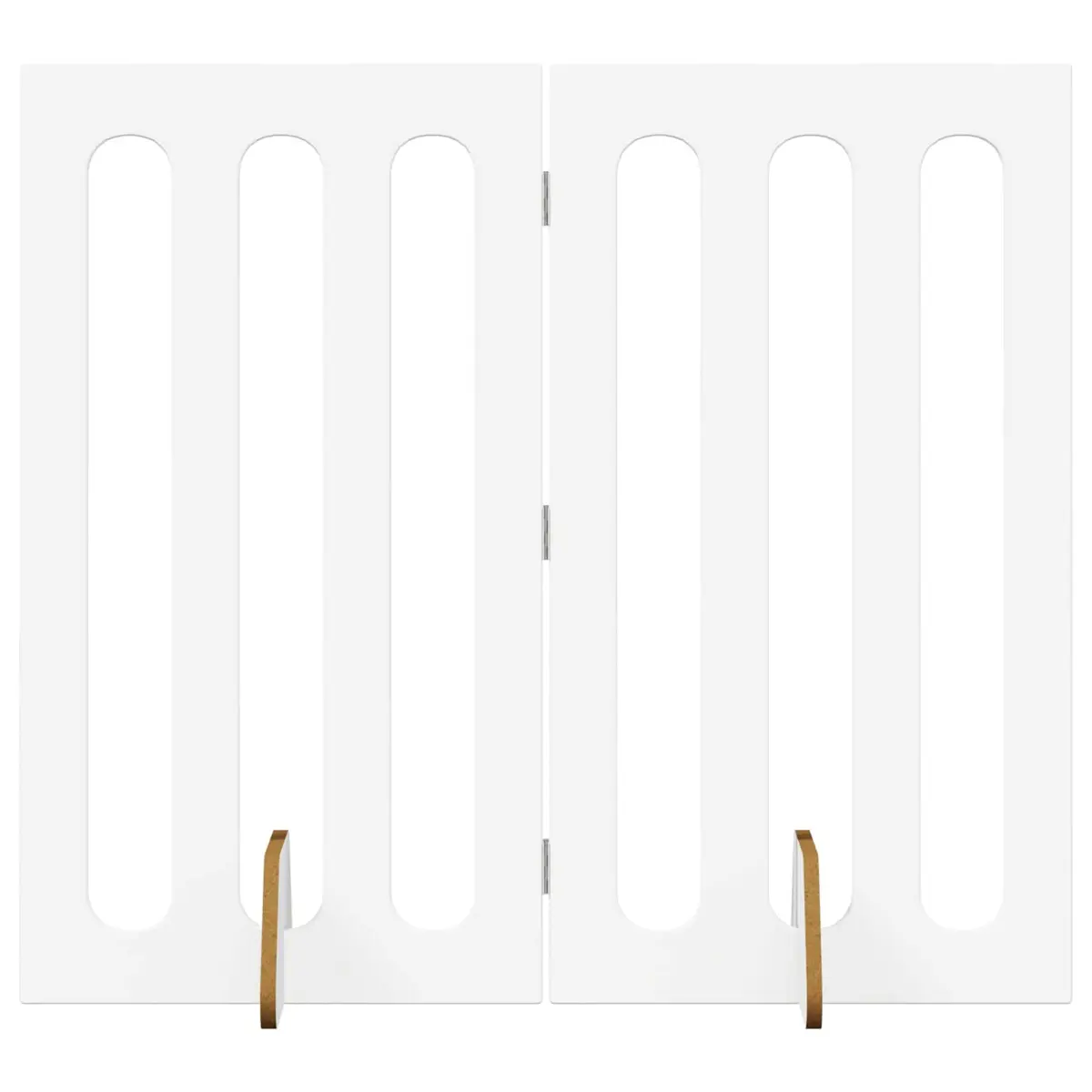 Folding Pet Fence Indoor Dog Barrier Panel 100.5 x 38 x 90 cm White 2 Piece