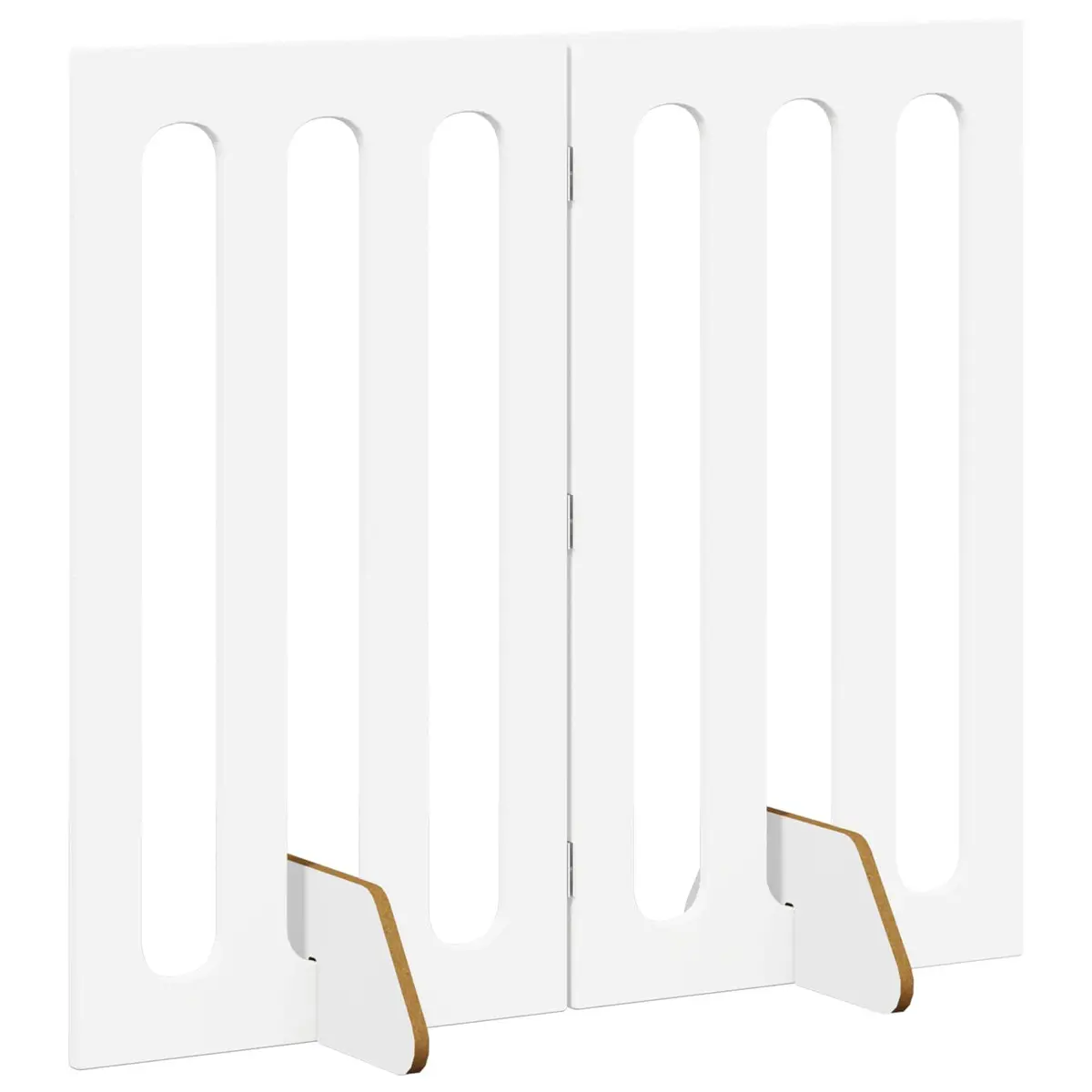 Folding Pet Fence Indoor Dog Barrier Panel 100.5 x 38 x 90 cm White 2 Piece