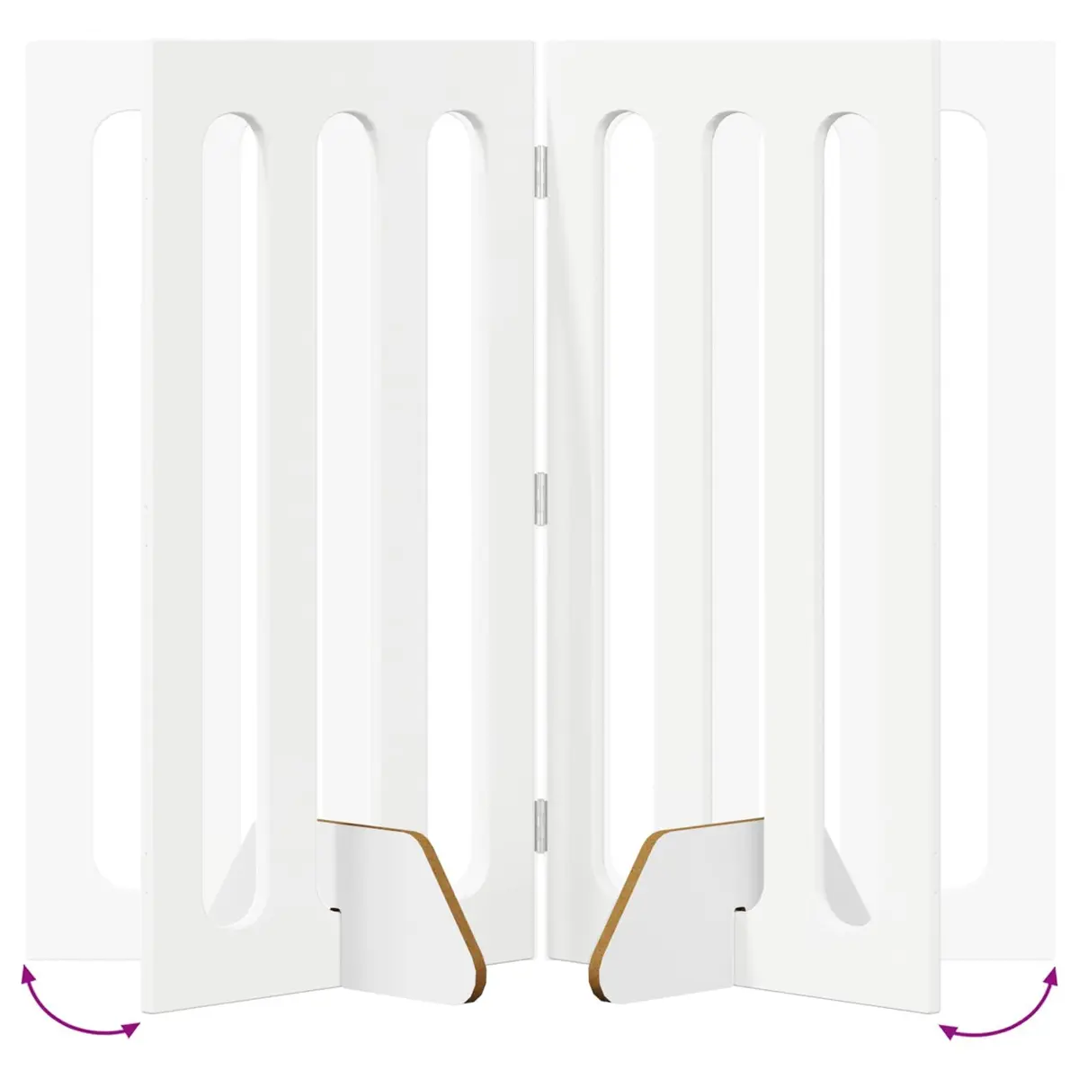 Folding Pet Fence Indoor Dog Barrier Panel 100.5 x 38 x 90 cm White 2 Piece