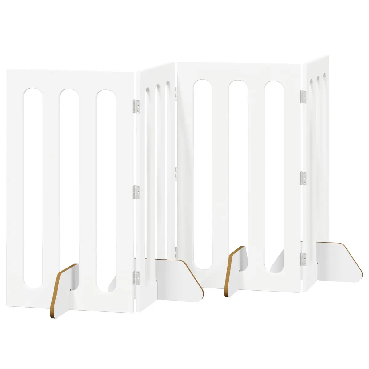 Folding Pet Fence Indoor Dog Barrier 4 Panels White Room Divider