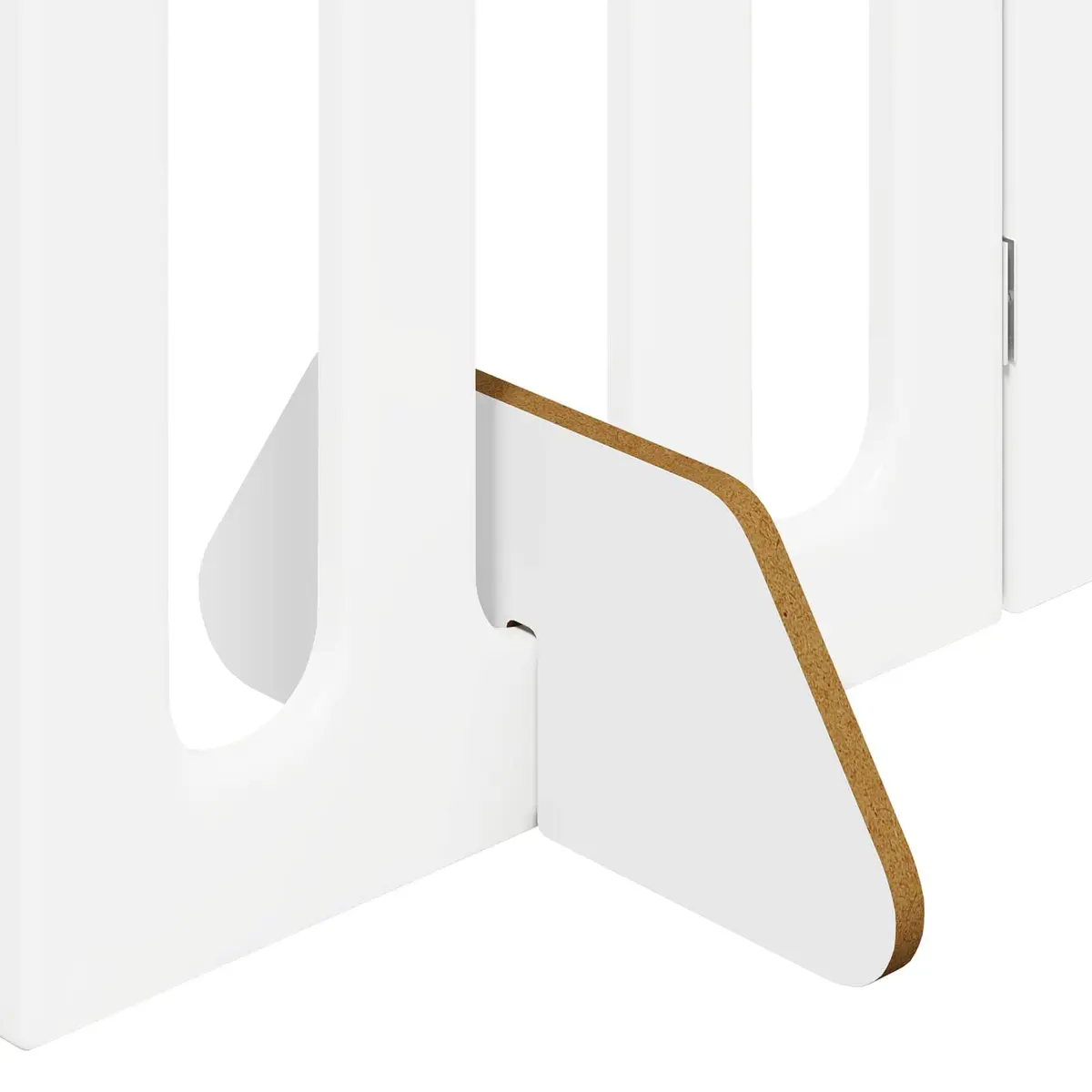 Folding Pet Fence Indoor Dog Barrier 4 Panels White Room Divider