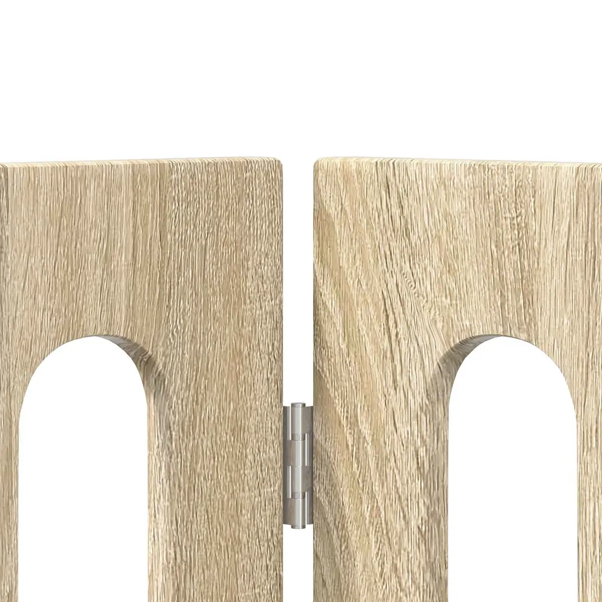 Folding Pet Fence Indoor Dog Barrier 2 Piece Sonoma Oak