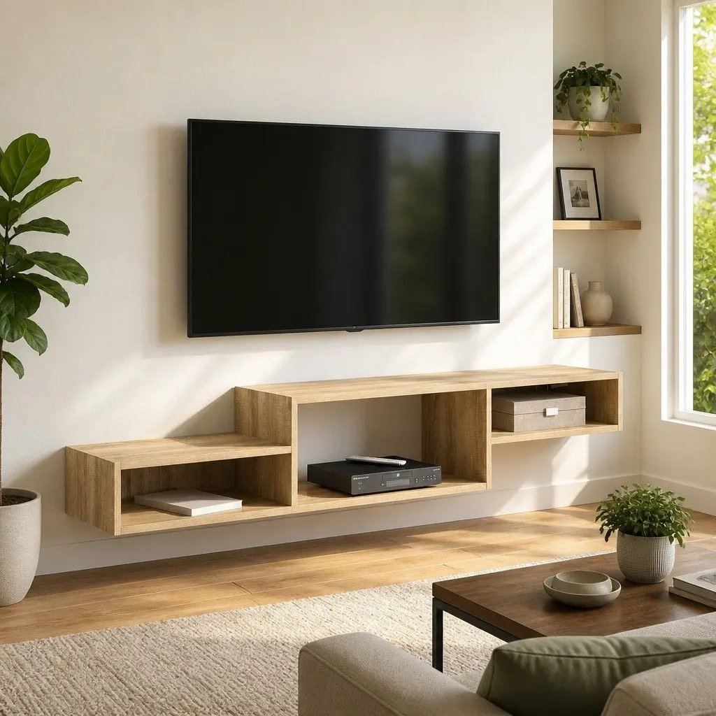 Wall-Mounted TV Cabinet with Ample Storage