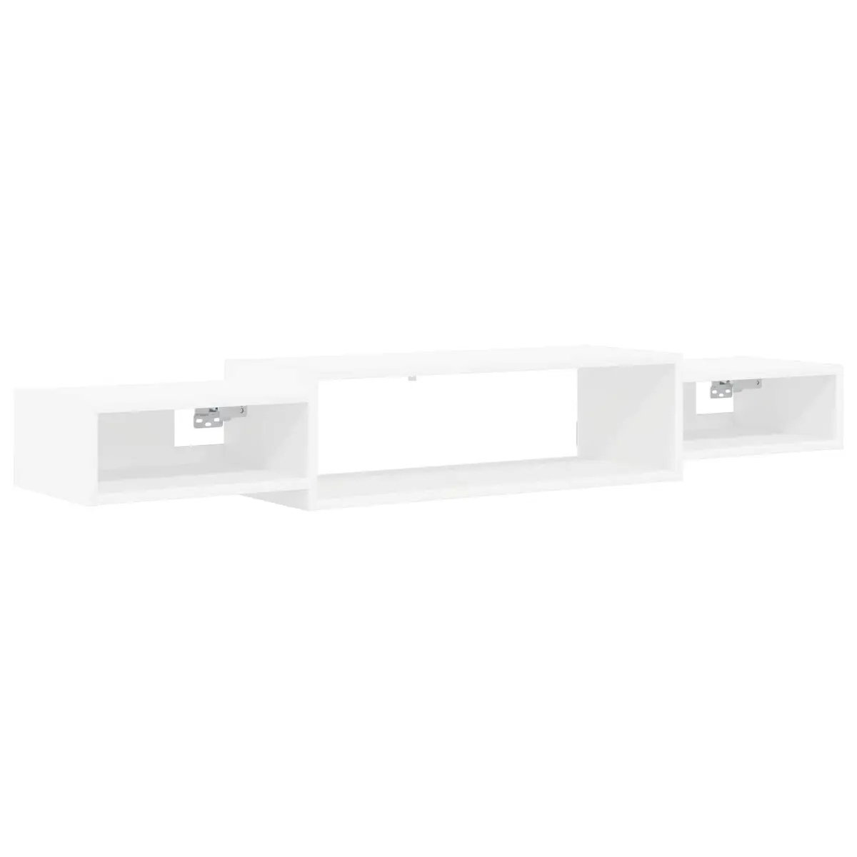 Wall-Mounted TV Cabinet Open Storage Unit 140x28x21cm White