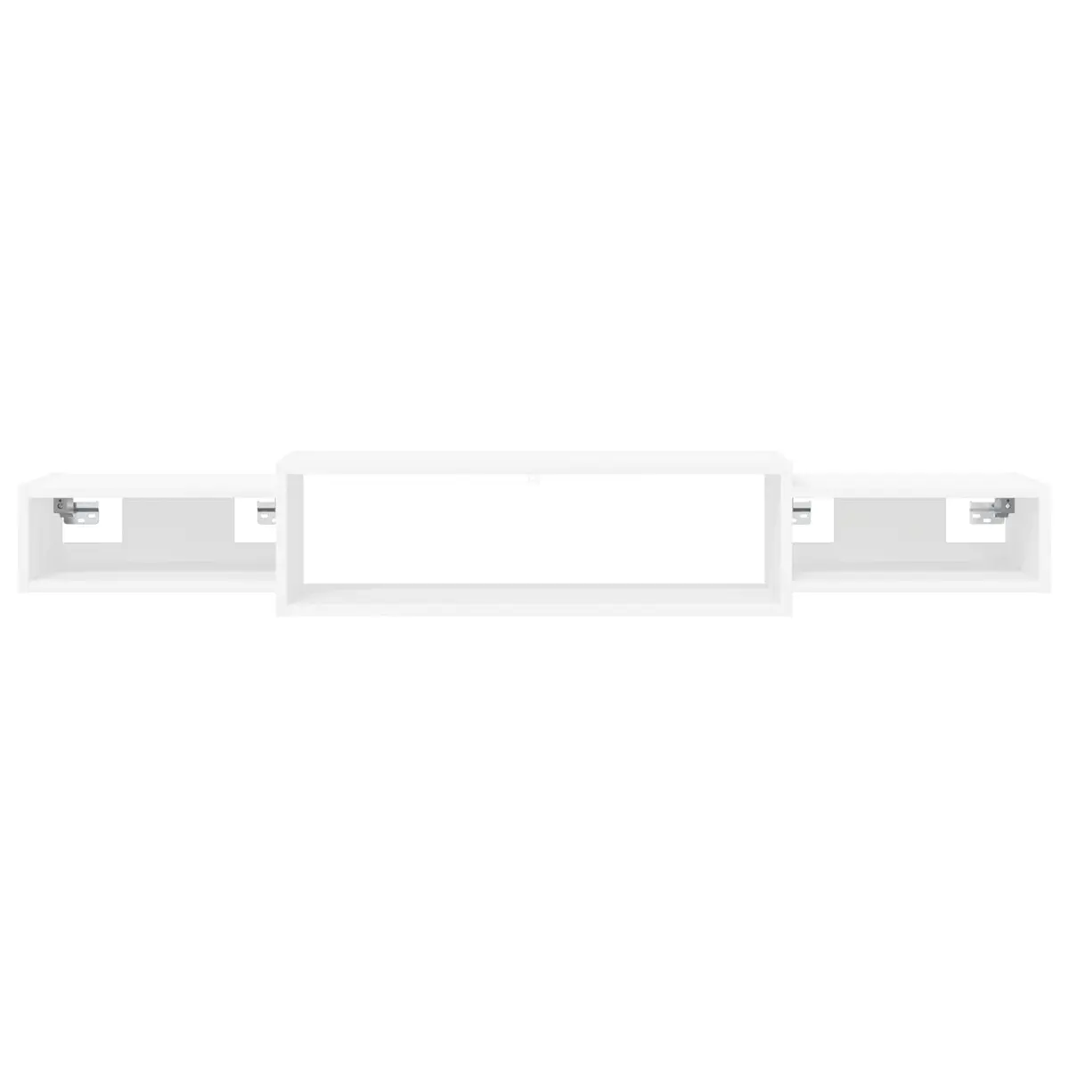 Wall-Mounted TV Cabinet Open Storage Unit 140x28x21cm White