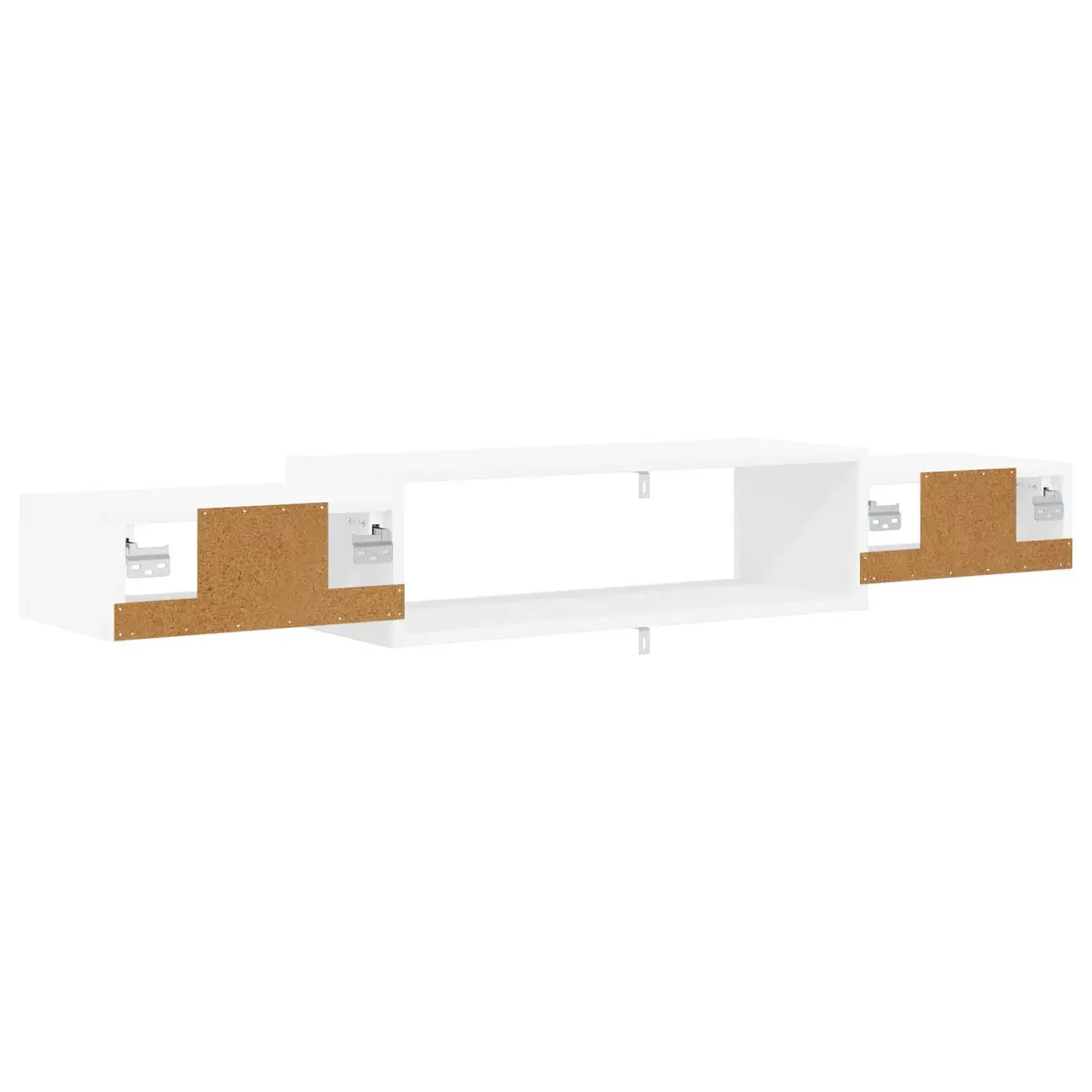 Wall-Mounted TV Cabinet Open Storage Unit 140x28x21cm White