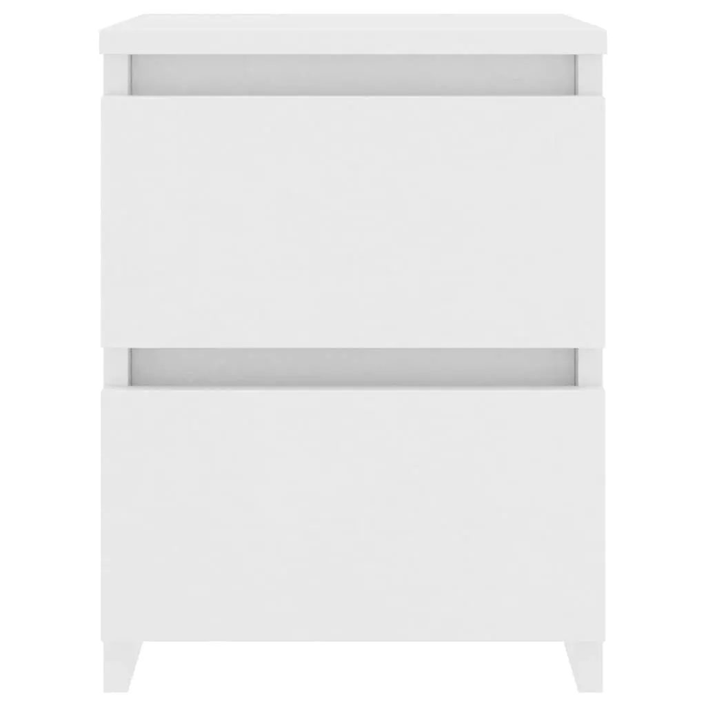 White Bedside Cabinets 2 pcs Storage Unit Compact Side Table Bedroom Furniture
