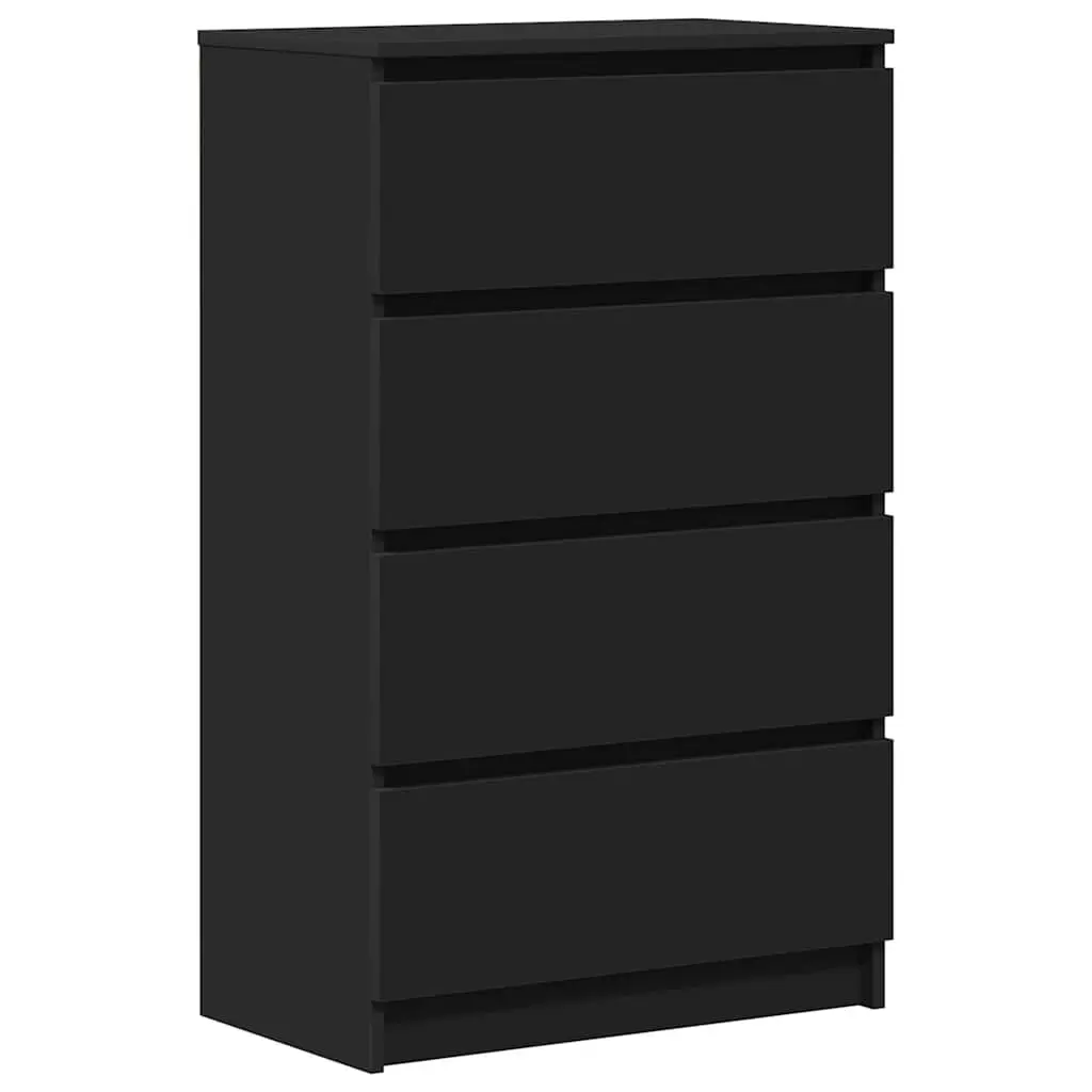 Black Sideboard Storage Cabinet Modern Living Room Furniture 60x35x98.5cm