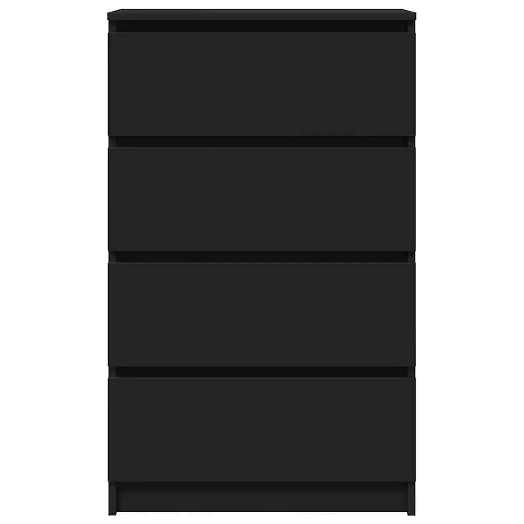 Black Sideboard Storage Cabinet Modern Living Room Furniture 60x35x98.5cm