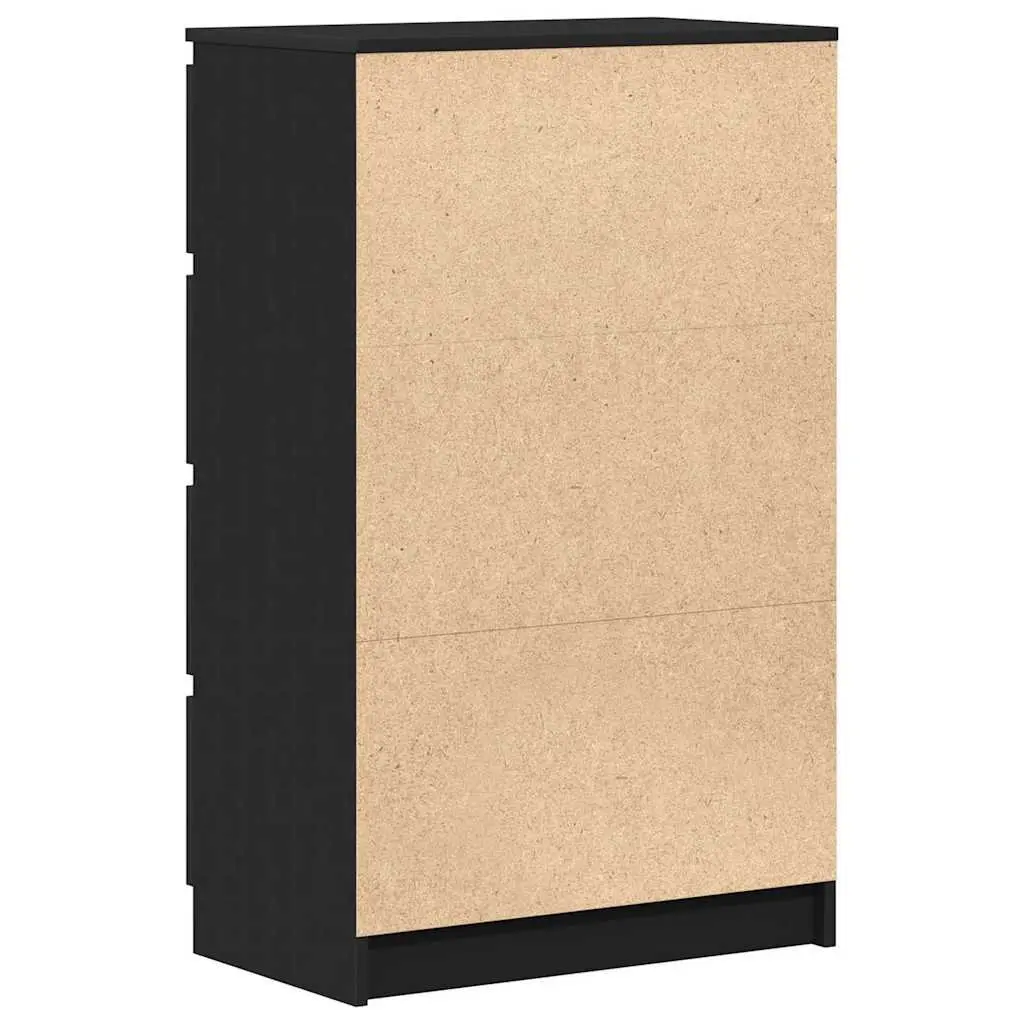 Black Sideboard Storage Cabinet Modern Living Room Furniture 60x35x98.5cm