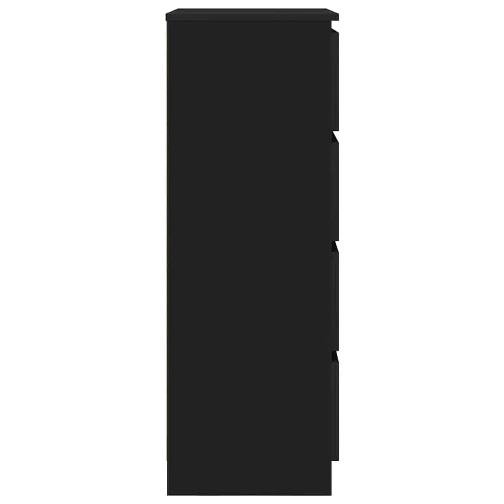 Black Sideboard Storage Cabinet Modern Living Room Furniture 60x35x98.5cm