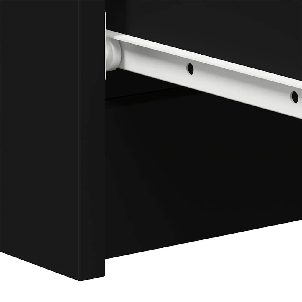 Black Sideboard Storage Cabinet Modern Living Room Furniture 60x35x98.5cm