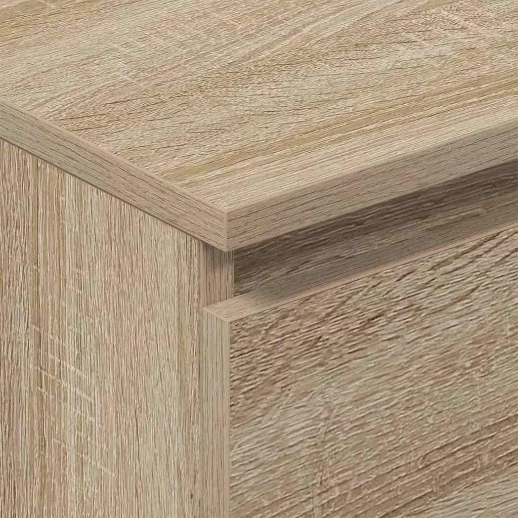 Sideboard Storage Cabinet 4 Drawers Brown Engineered Wood