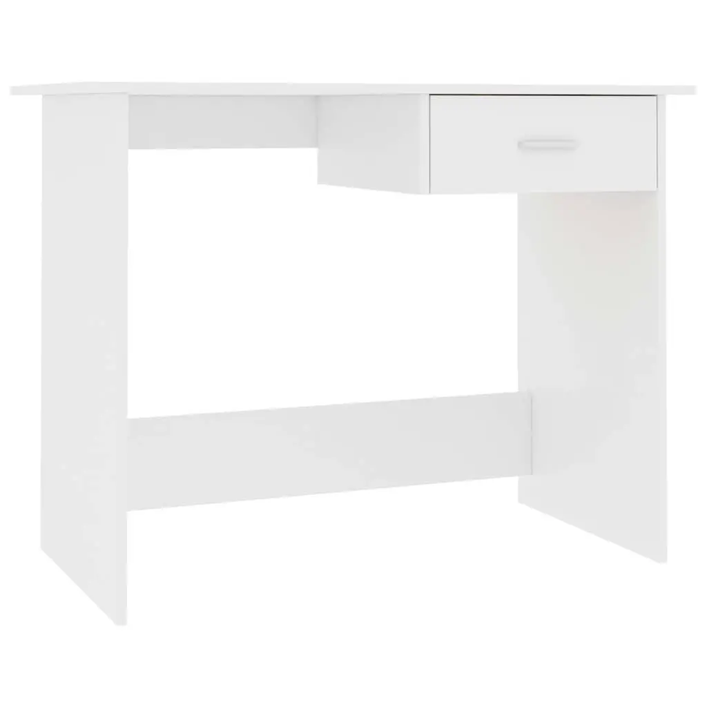 Office Desk Writing Table with Drawer 100cm White