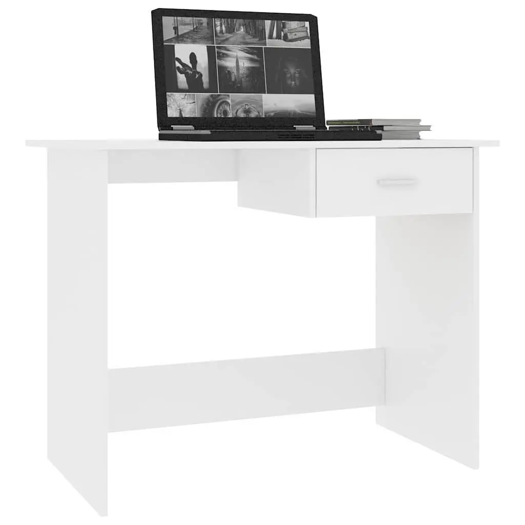 Office Desk Writing Table with Drawer 100cm White