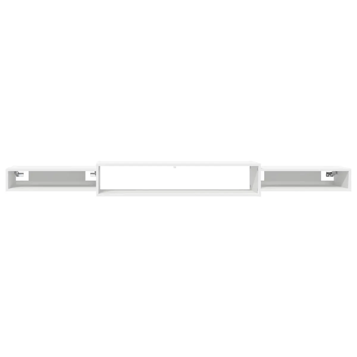 Wall-Mounted TV Cabinet Open Storage Shelf Unit 220x28x21cm White