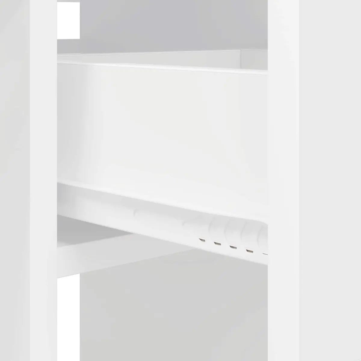White Dining Table with Storage Shelves