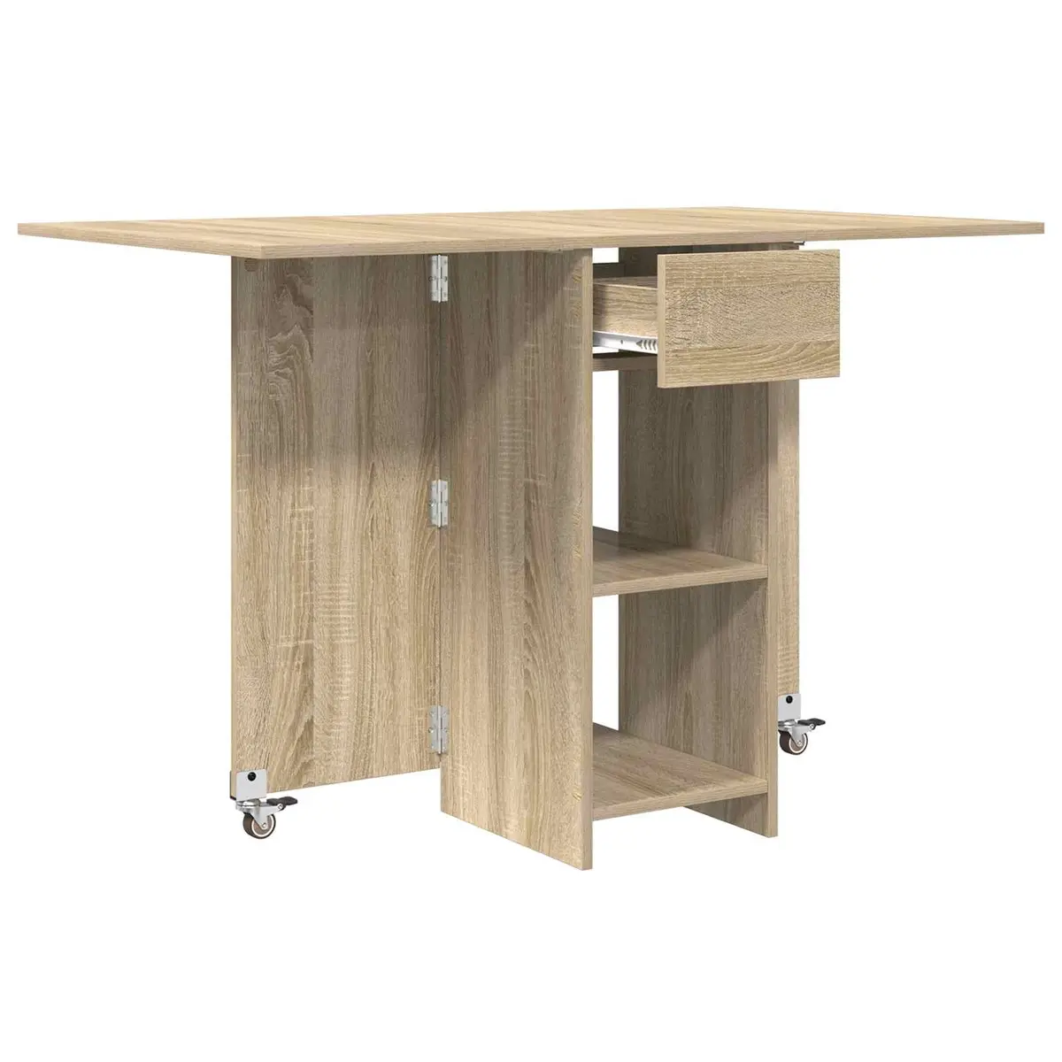 Dining Table with Storage Shelves