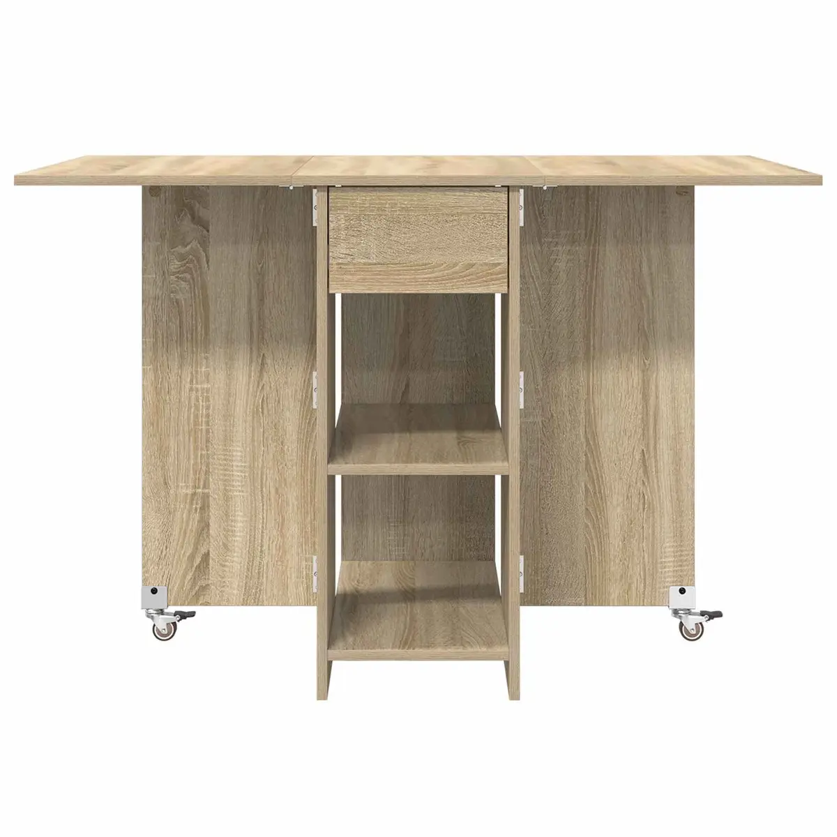 Dining Table with Storage Shelves