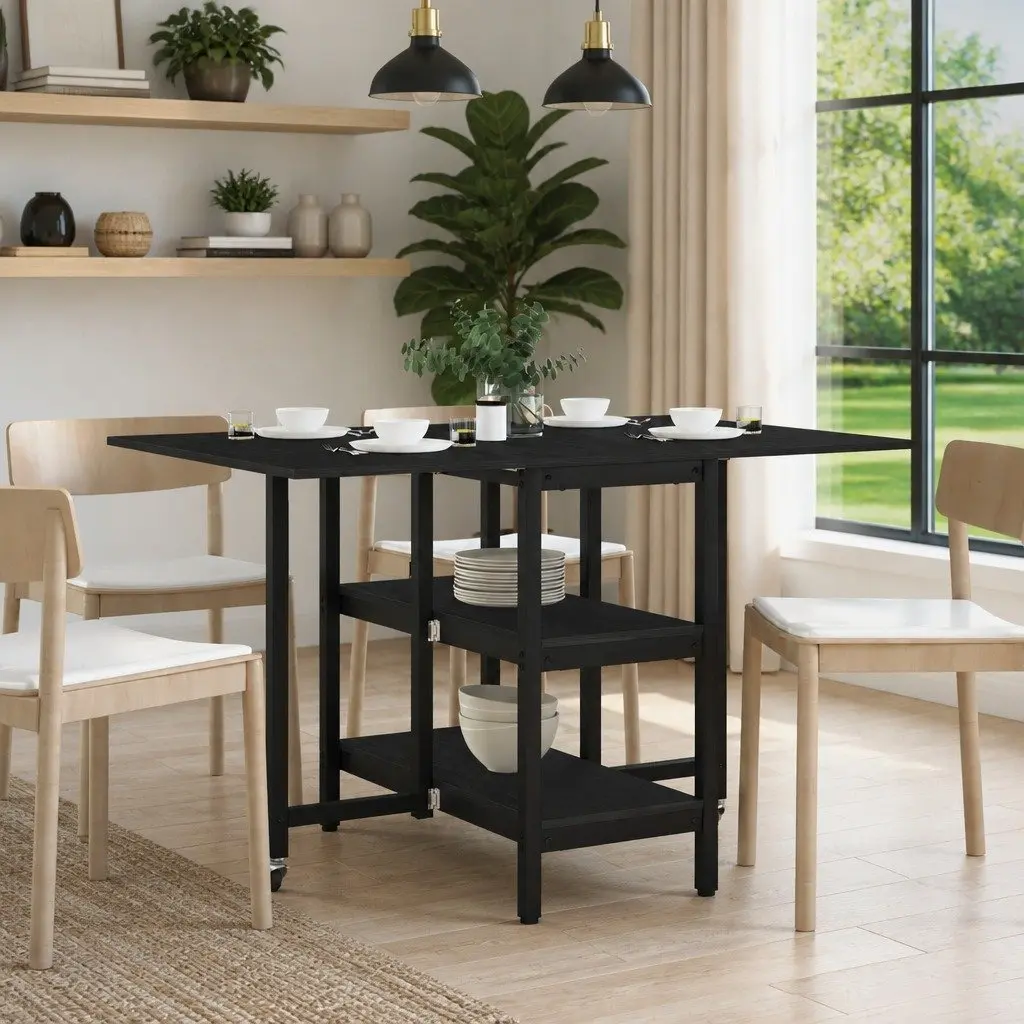 Black Oak Dining Table 122x80x76.5cm