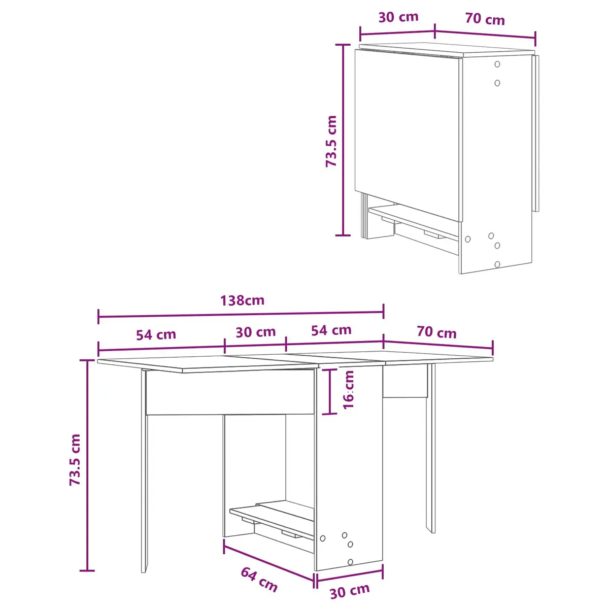 Extendable Dining Table with Storage