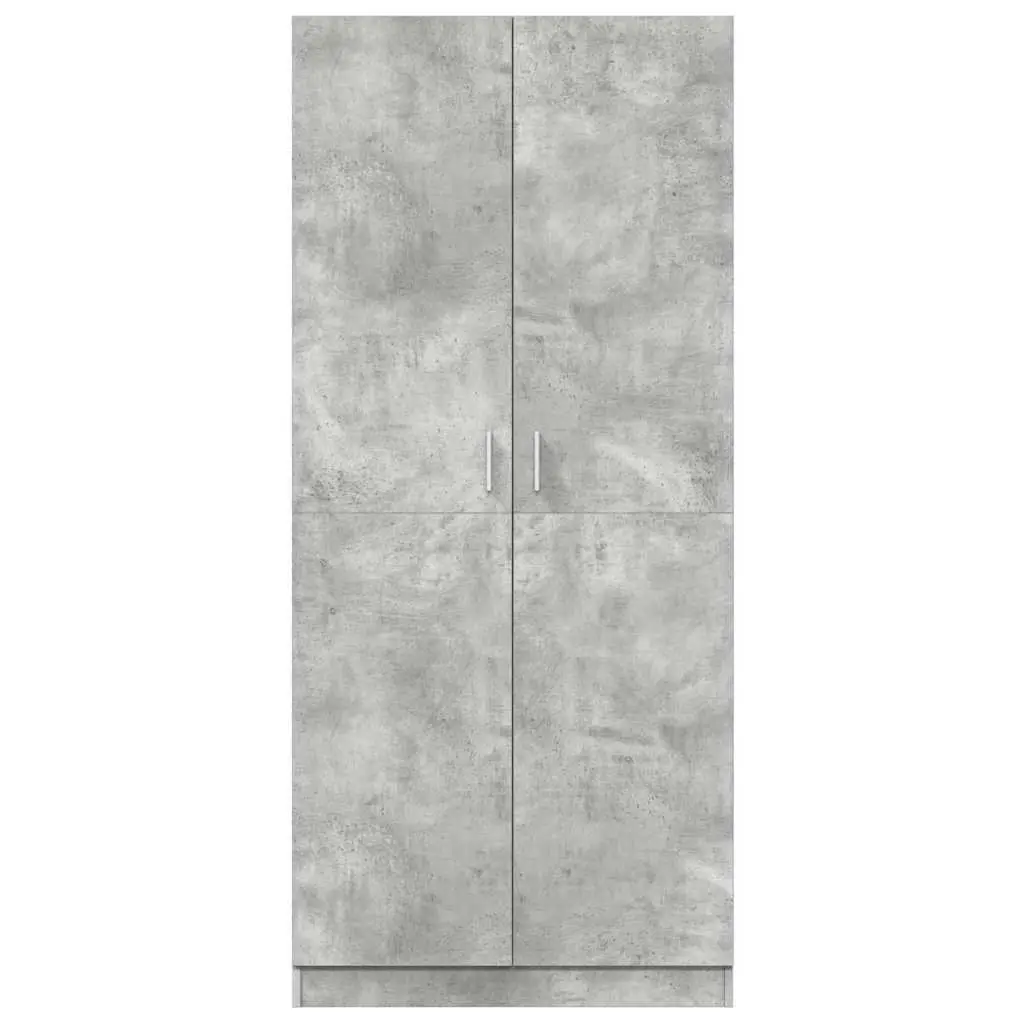 Wardrobe Storage Cabinet Grey 80x52x180 cm Engineered Wood