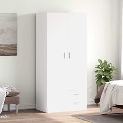Compact White Wardrobe Cabinet for Efficient Storage 80x52x180 cm