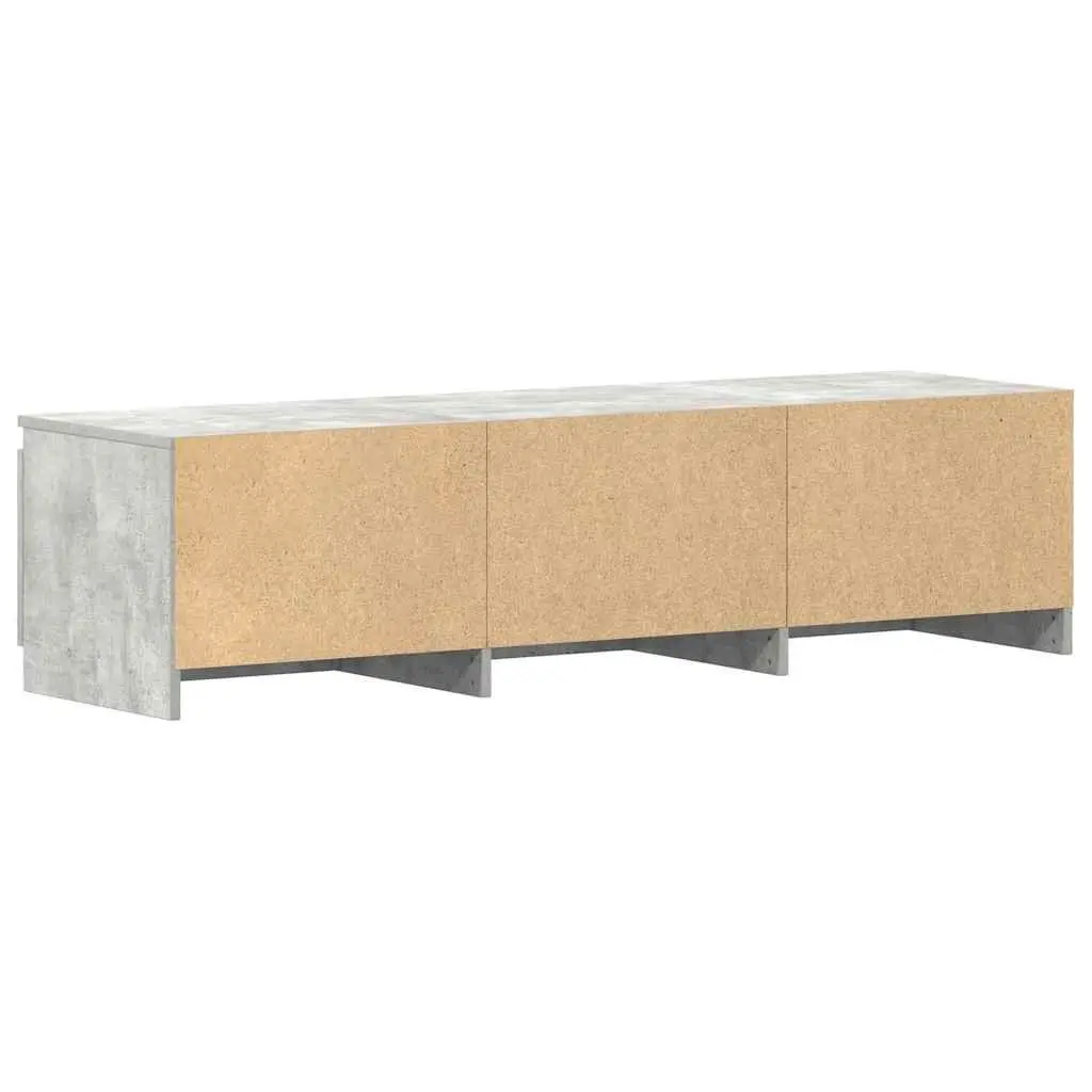 TV Cabinet Storage Unit 140x40x35.5 cm Grey 2 Doors Open Compartments