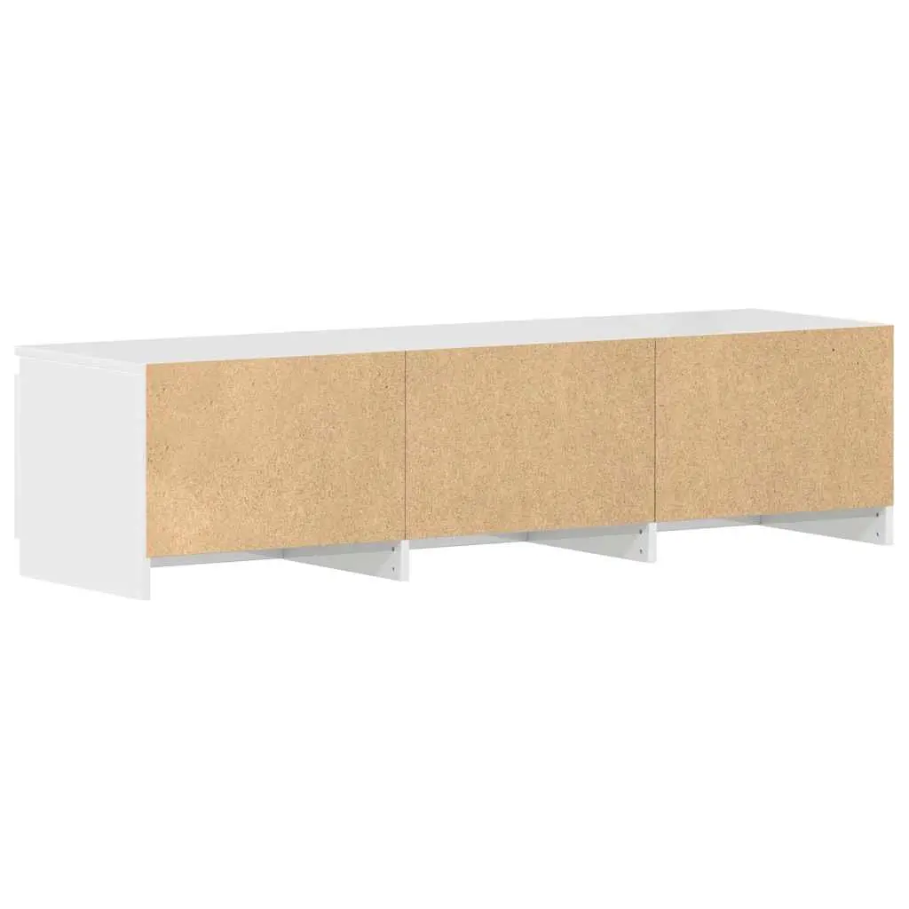TV Cabinet White High Gloss 140cm Wide Modern Living Room Media Entertainment